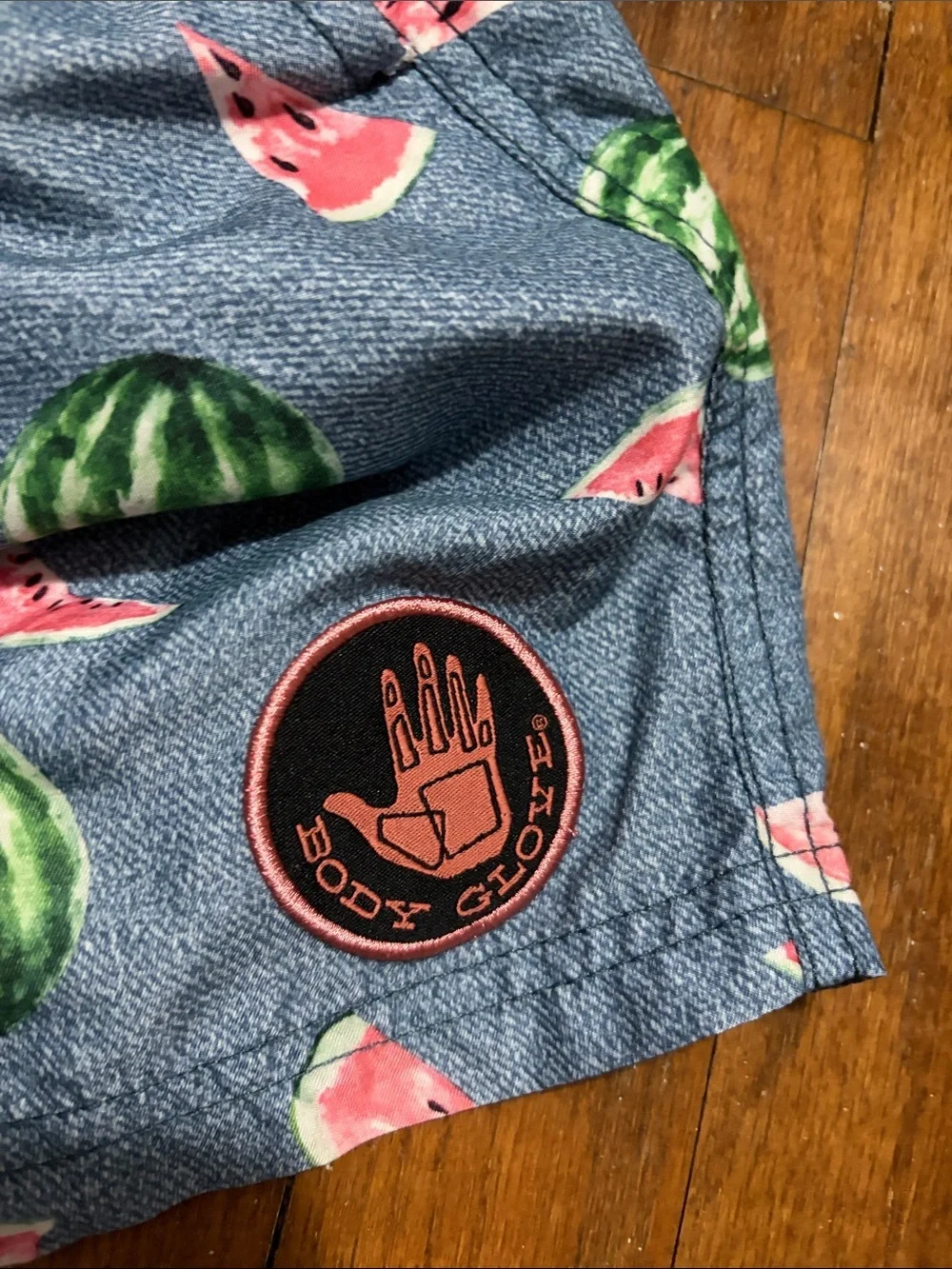Body Glove Blue Watermelon Print Swim Trunks Mens XL - Picture 5 of 7